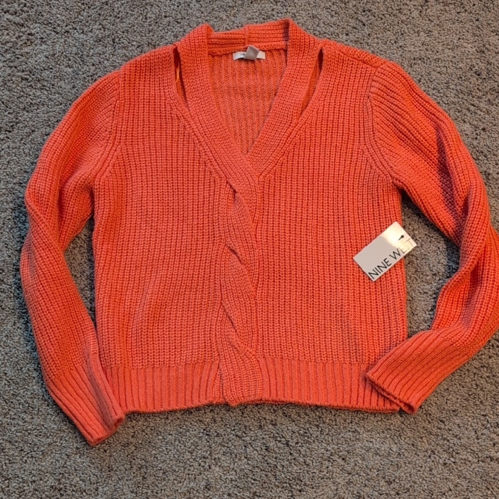 Nine West Coral V-Neck Sweater